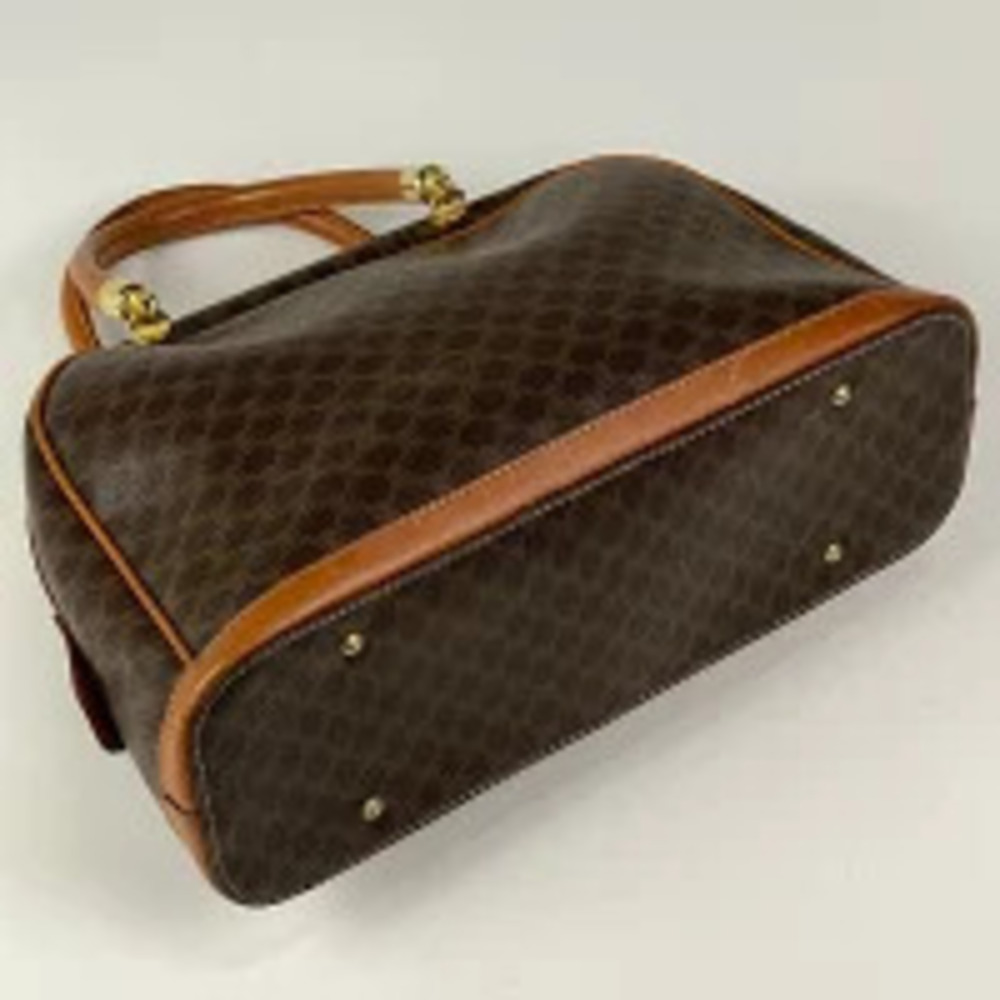 Celine Macadam tote over all handbag Boston brown bag